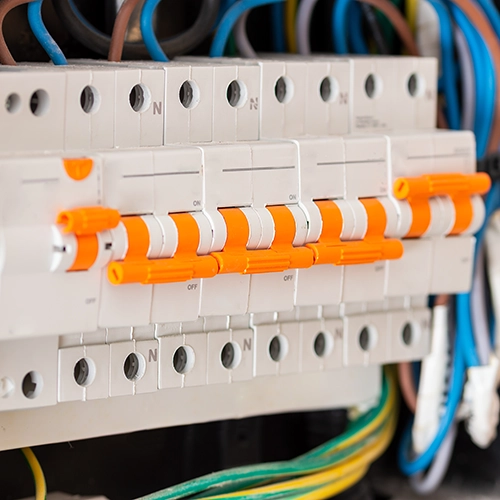 Fues board with orange switeches